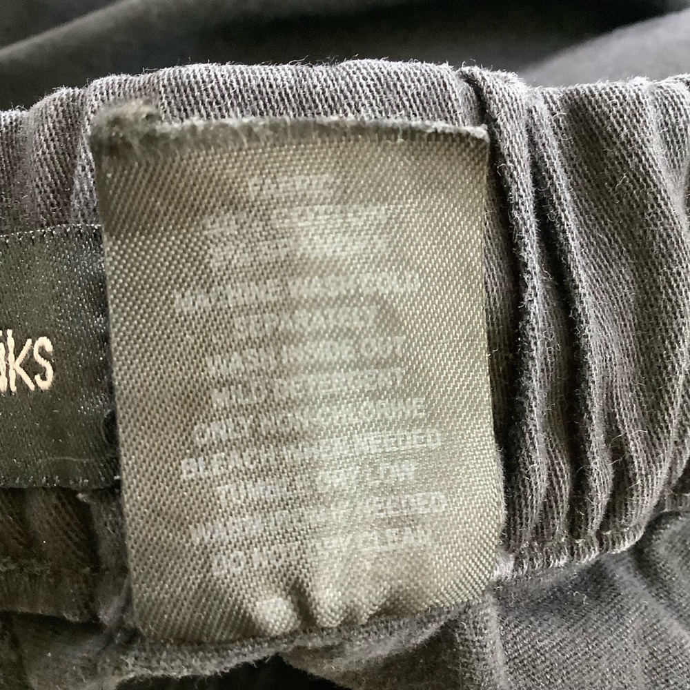 Akademiks Mens Black Stacked Canvas Joggers XL 32x30 Draw String Waist - Picture 9 of 10